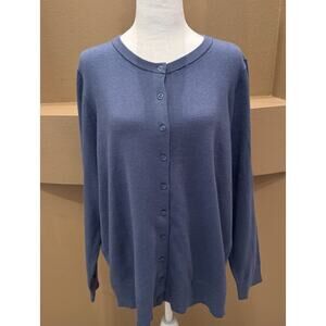 Torrid Everyday Soft Cardigan Crew Sweater Blue Size 1X NWT